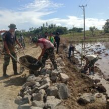 TMMD ke-124 Kodim 1406/Wajo Tunjukkan Hasil Nyata, Pembangunan Talud Capai 75 Persen di Dusun Tobulelle