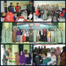 Kodim 1406/Wajo Gelar Baksos Kesehatan Gratis, Donor Darah, dan Pembagian Sembako Sambut HUT TNI ke-80