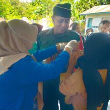 Babinsa Koramil 1406-10/Pitumpanua Dampingi Kegiatan Posyandu di Desa Alesilurunge